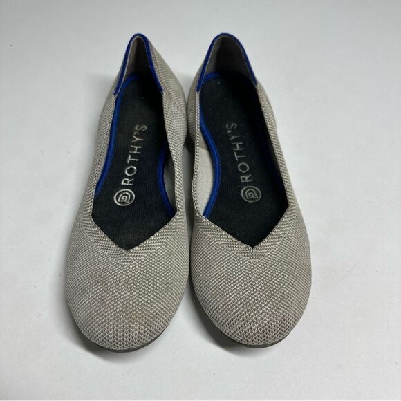 Rothy's The Flat Gray Ballet Flats Round Toe Womens Size 7 Slip On - Picture 1 of 13
